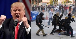 Immigration protest against Trump policies getting violent